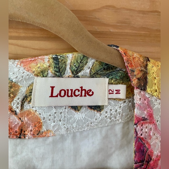 Louche Lurah floral eyelet lace garden party whimsical feminine cocktail dress - Picture 3 of 10